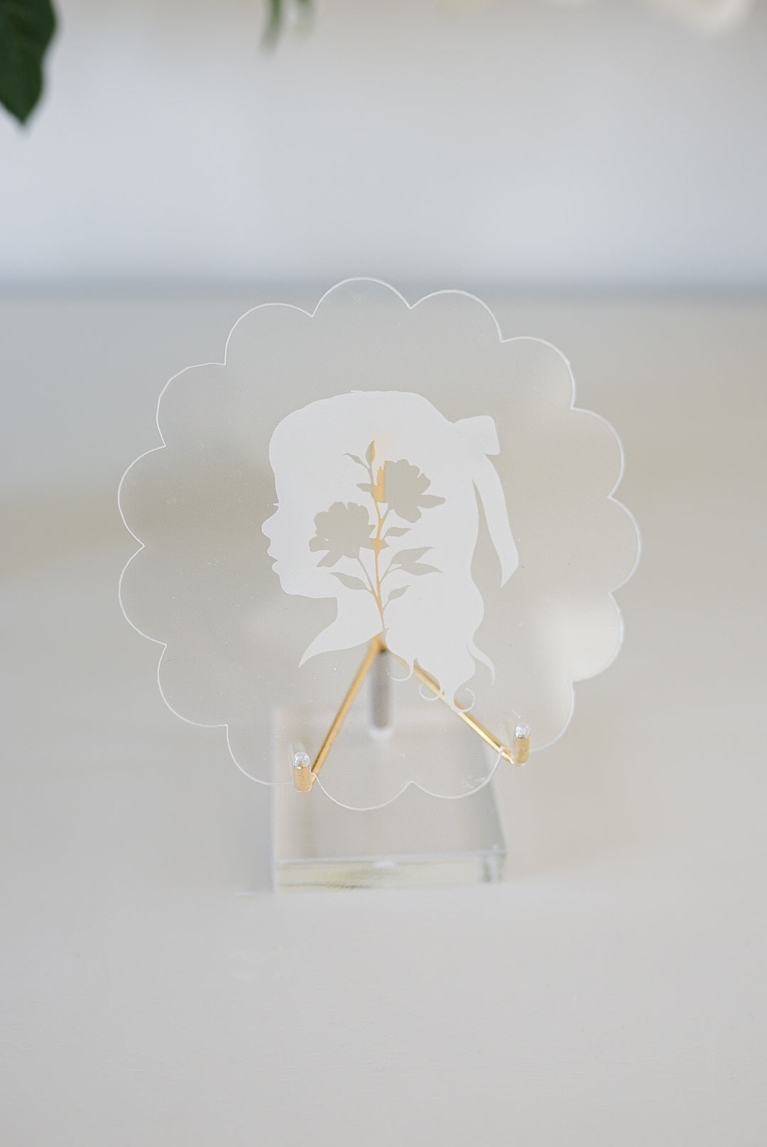 Custom Silhouette Acrylic Piece with Stand-   MBD x Stephanie Garcia Art