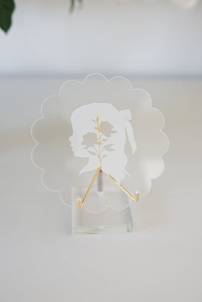 Custom Silhouette Acrylic Piece with Stand-   MBD x Stephanie Garcia Art