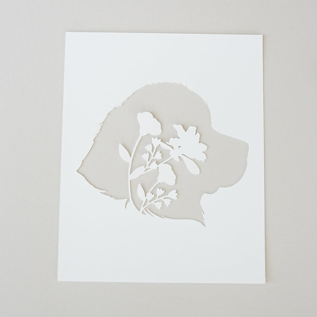 Pre-Drawn Newfoundland Silhouette