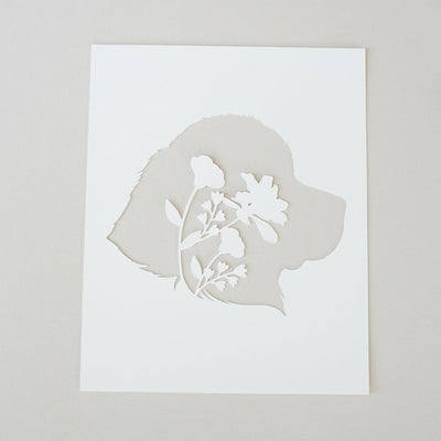 Pre-Drawn Newfoundland Silhouette