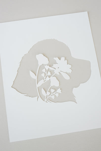 Pre-Drawn Newfoundland Silhouette